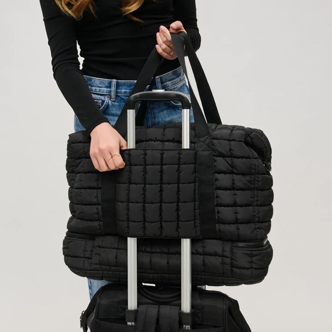 Quilted Puffer Weekender Bag