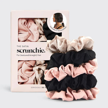 Kitsch Satin Sleep Scrunchie Assorted 5-Pack