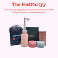 The Postpartyy postpartum recovery kit with peri bottle, mesh underwear, organic pads, sitz bath, and balm